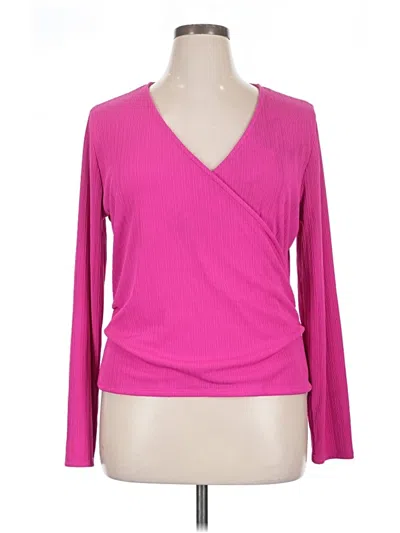 Pre-owned Nine West Long Sleeve T-shirt In Pink