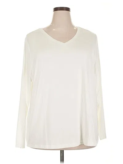 Pre-owned Nine West Long Sleeve T-shirt In White