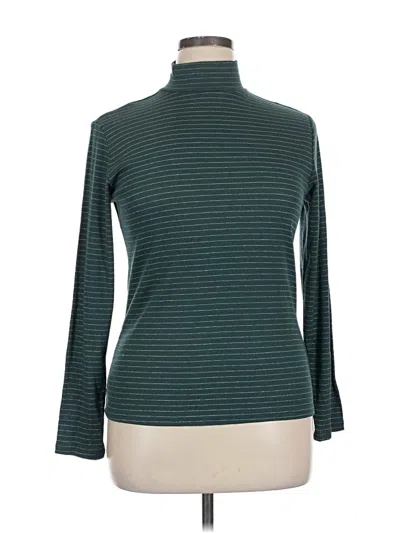 Pre-owned Nine West Long Sleeve Turtleneck In Blue