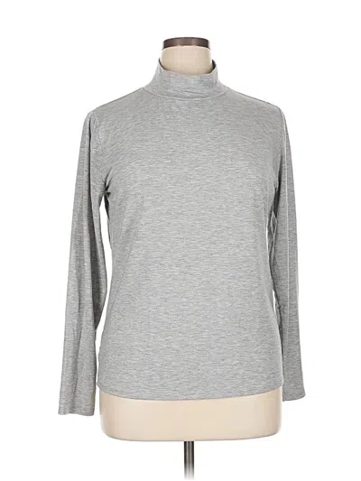 Pre-owned Nine West Long Sleeve Turtleneck In Silver