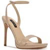 Nine West Loola 3 Womens Patent Round Toe Heels In Brown