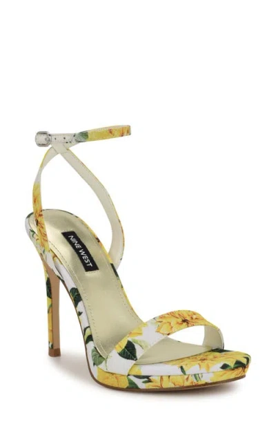 Nine West Loola Ankle Strap Sandal In Yellow