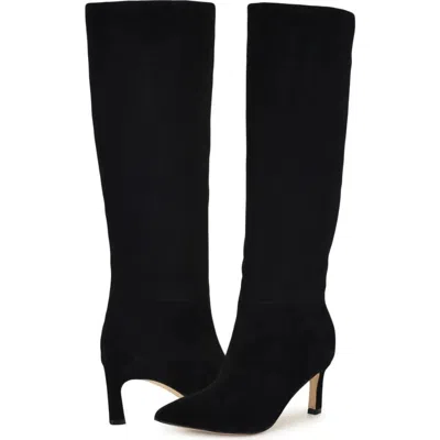Nine West Lorthey Bootie Womens Black Pointed Toe Stiletto Heel Boots Rhs9114