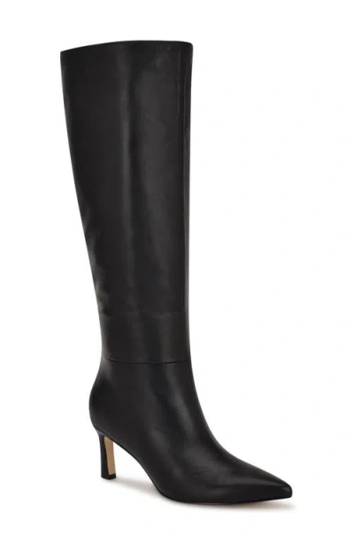 Nine West Lorthey Pointed Toe Knee High Boot In Black