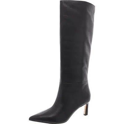 Nine West Lorthey Womens Leather Pointed Toe Knee-high Boots In Black