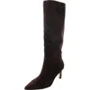 Nine West Sirena Womens Zipper Leather Knee-high Boots In Pink