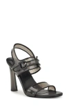 Nine West Lucile Womens Buckle Transparent Ankle Strap In Black