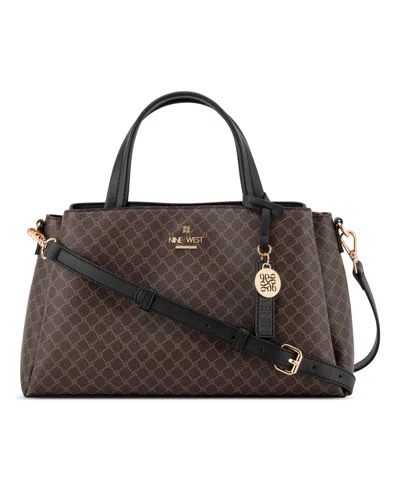 Nine West Luela Large Top Handle Satchel Handbag In Multi