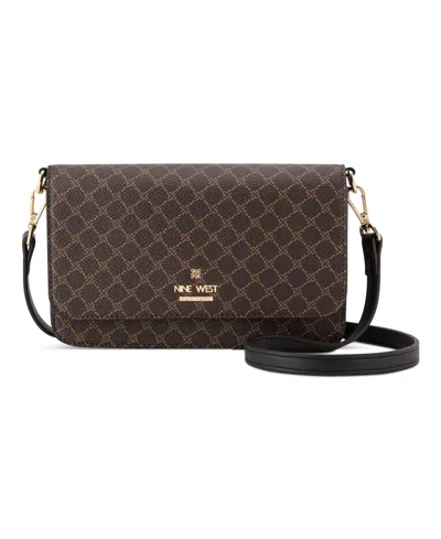 Nine West Luela Phone Small Wallet Crossbody Handbag In Multi