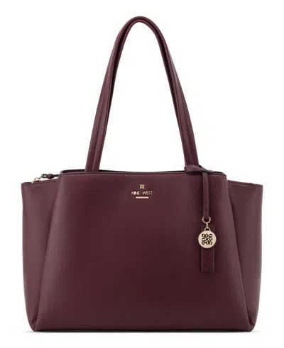 Nine West Luela Tech Extra-large Tote Handbag In Purple