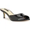 Nine West Luvlie Kitten Heel Slide Sandal In Black