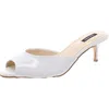 Nine West Women's Luvlie Open Toe Kitten Heel Dress Sandals In White