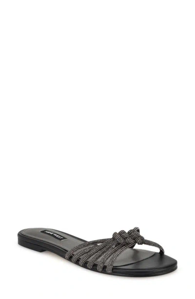 Nine West Luxury Slide Sandal In Black