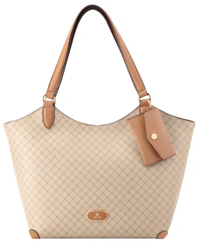 Nine West Lyra Multi Laptop Large Tote Bag In Brown