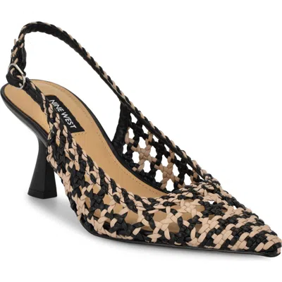 Nine West Madalene Pointed Toe Slingback Pump In Black 001
