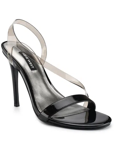 Nine West Magee3 Womens Open Toe Slingback Pumps In Black