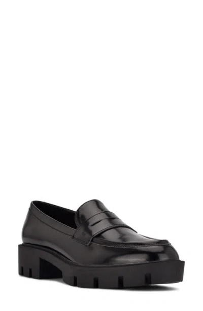 Nine West Maibel Platform Penny Loafer In Black
