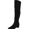 Nine West Maner 2 Womens Zipper Faux Suede Knee-high Boots In Black