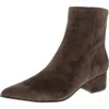 Nine West Womens Zipper Zip Up Ankle Boots In Brown