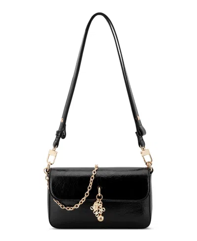 Nine West Marrisa Convertible Chain Small Shoulder Crossbody Handbag In Black