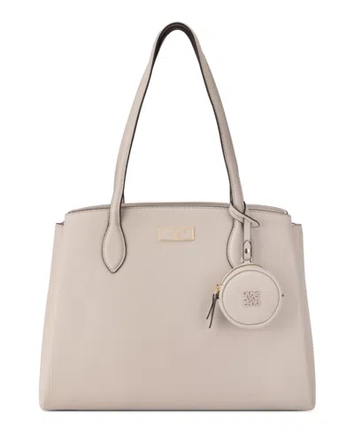 Nine West Mary Carryall Large Satchel Bag In Gray