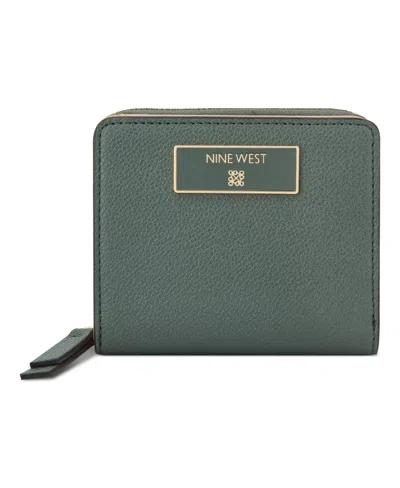 Nine West Mary Zip Around Wallet In Green