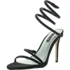 Nine West Maskil 2 Womens Rhinestone Ankle Strap Heels In Black