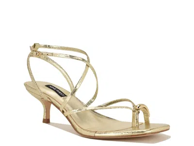 Nine West Mays Ankle Strap Sandal In Gold