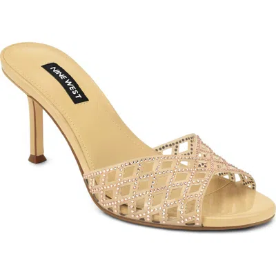 Nine West Mazzy Slide Sandal In Gold