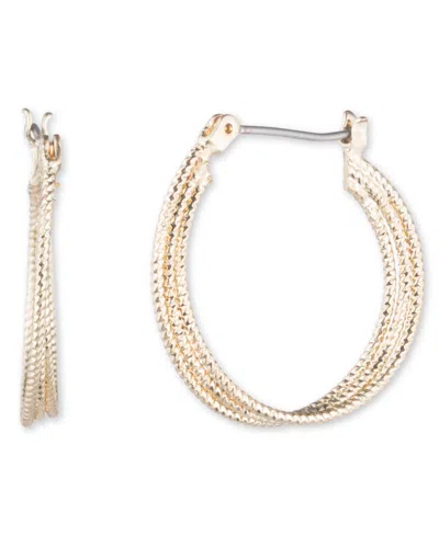 Nine West Medium Gold-tone Hoop Earrings