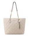 Nine West Meilani Top Zipper Tote Bag In Beige