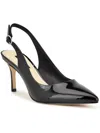 NINE WEST MENORA 3 WOMENS PATENT POINTED TOE SLINGBACK HEELS