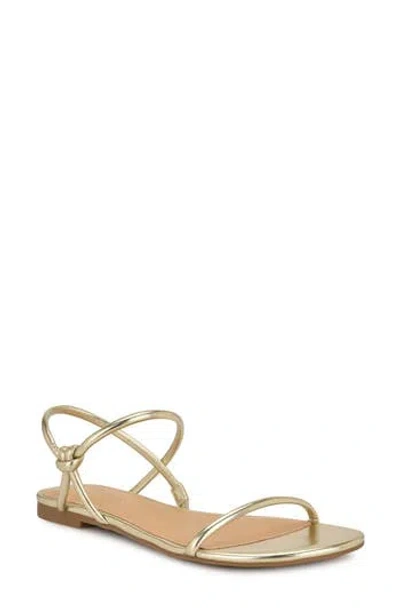 Nine West Menson Strappy Sandal In Gold