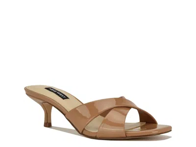 Nine West Merlana Kitten Heel Sandal In Brown