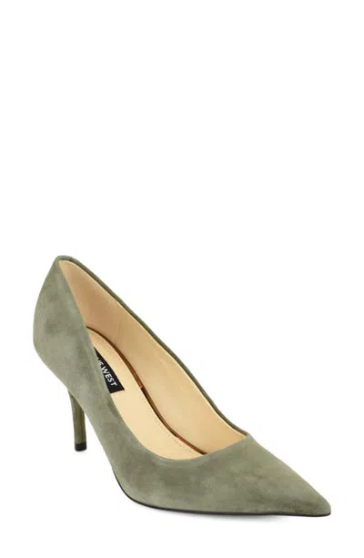Nine West Merran Pointed Toe Pump In Green