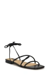 Nine West Mikila Ankle Wrap Sandal In Black