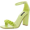 Nine West Mindful 3 Womens Dressy Ankle Strap Heels In Green