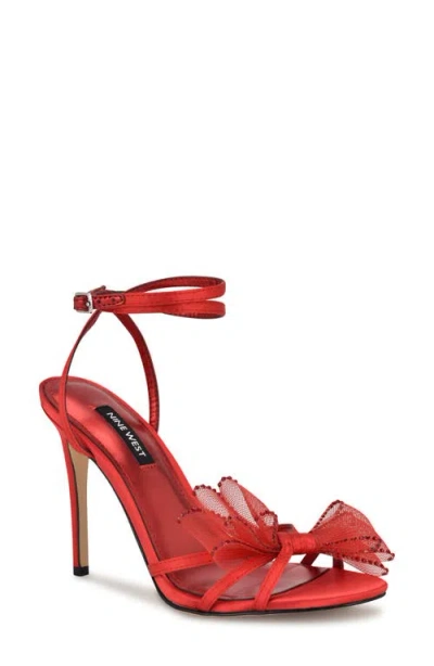 Nine West Minky Ankle Strap Sandal In Burgundy