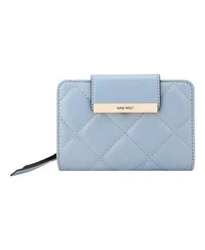 Nine West Mirabella French Wallet In Bluestone