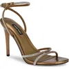 Nine West Women's Missey Open Toe Stiletto Heel Dress Sandals In Bronze