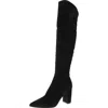 Nine West Miykah 2 Womens Faux Suede Pointed Toe Over-the-knee Boots In Black
