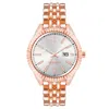 Nine West Multicolor Metal Dress Watch In Gold