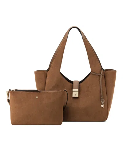 Nine West Monette 2 In 1 Extra-large Tote Handbag In Brown