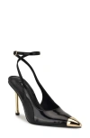 Nine West Monroh Pointed Cap Toe Pump In Black