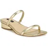 Nine West Morella3 Womens Laceless Man Made Strappy Sandals In Gold
