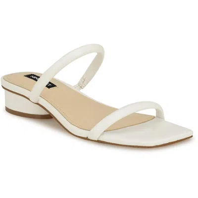 Nine West Morella3 Womens Laceless Man Made Strappy Sandals In White
