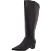 Nine West Morgin Womens Pull On Pointed Toe Knee-high Boots In Black
