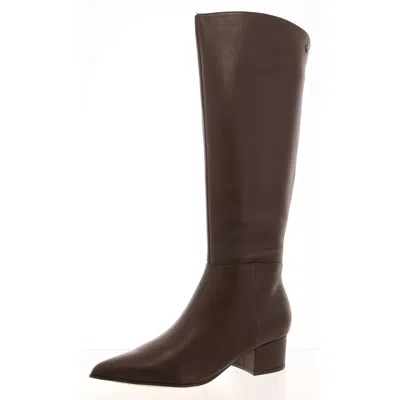 Nine West Morgin Womens Pull On Pointed Toe Knee-high Boots In Brown