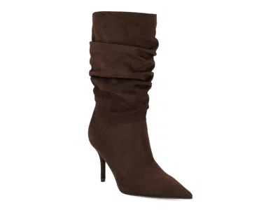 Nine West Murto Faux Suede Slouch Boot In Brown