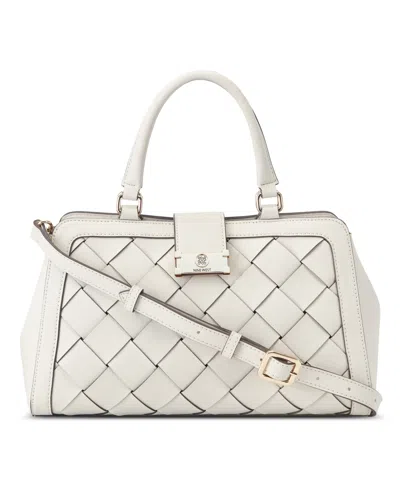 Nine West Mylah Medium Satchel Bag In Milk